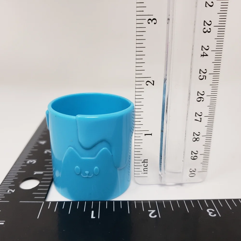 Kitty Kitten Cat Bucket Blue Small Toy